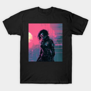 Synthpop 80s Retrowave Girl In Glasses T-Shirt